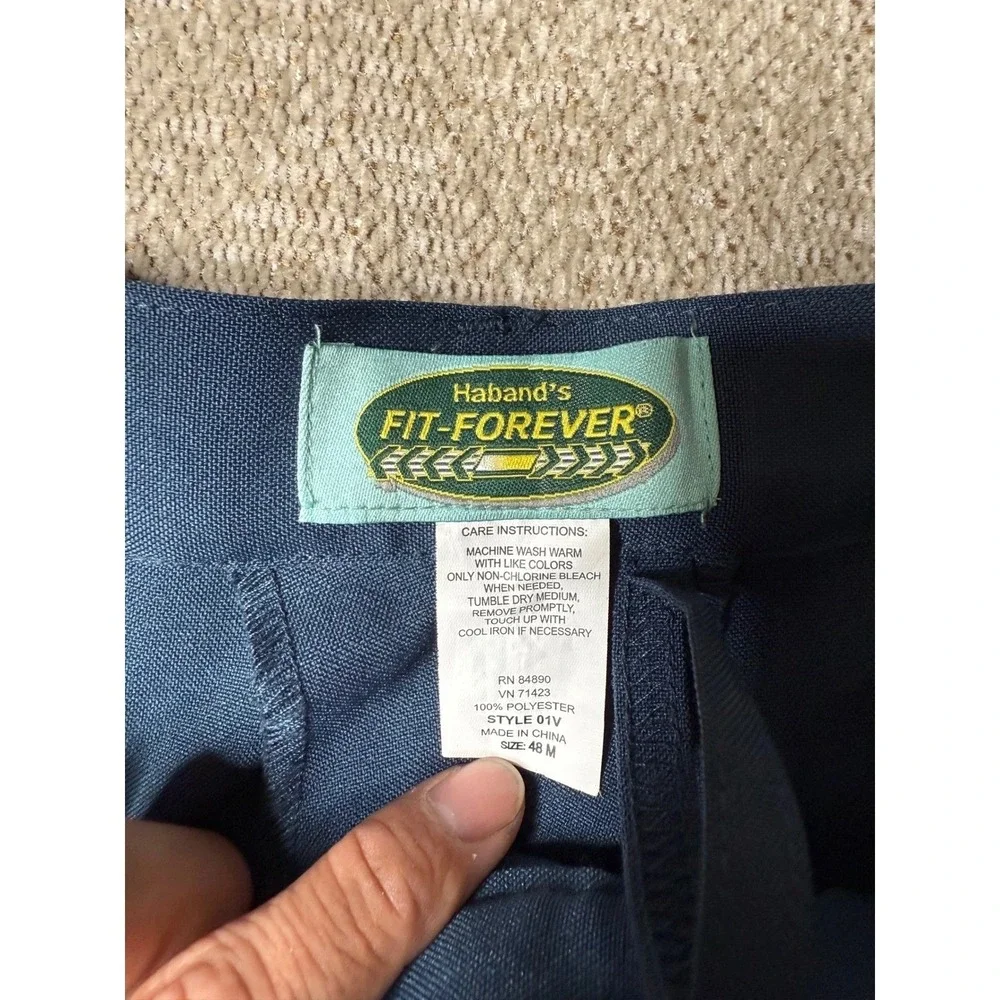 Haband's‎ Fit-Forever Dress Pants Office Career Classic Blue Size 46 M